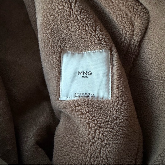 Mango Men's Tan Shearling Jacket - Picture 6 of 6